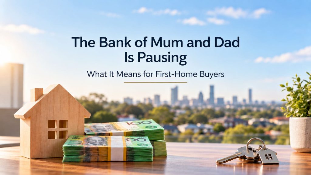 The Bank of Mum and Dad Is Pausing: What It Means for First-Home Buyers